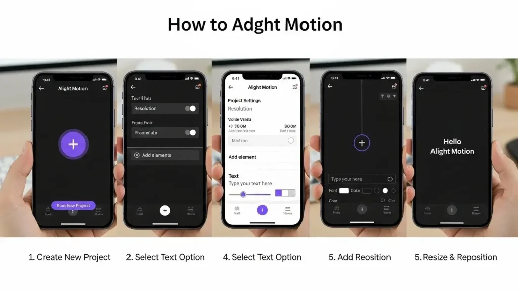How to add text in Alight Motion? Comprehensive Guide 2026 2 Add Text in Alight Motion image guide