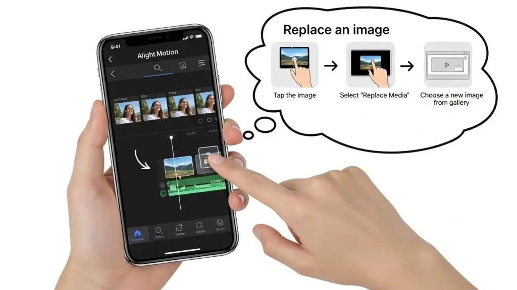 How to Replace Images in Alight Motion? Step By Step Guide 2026 2 How to replace image in alight motion image